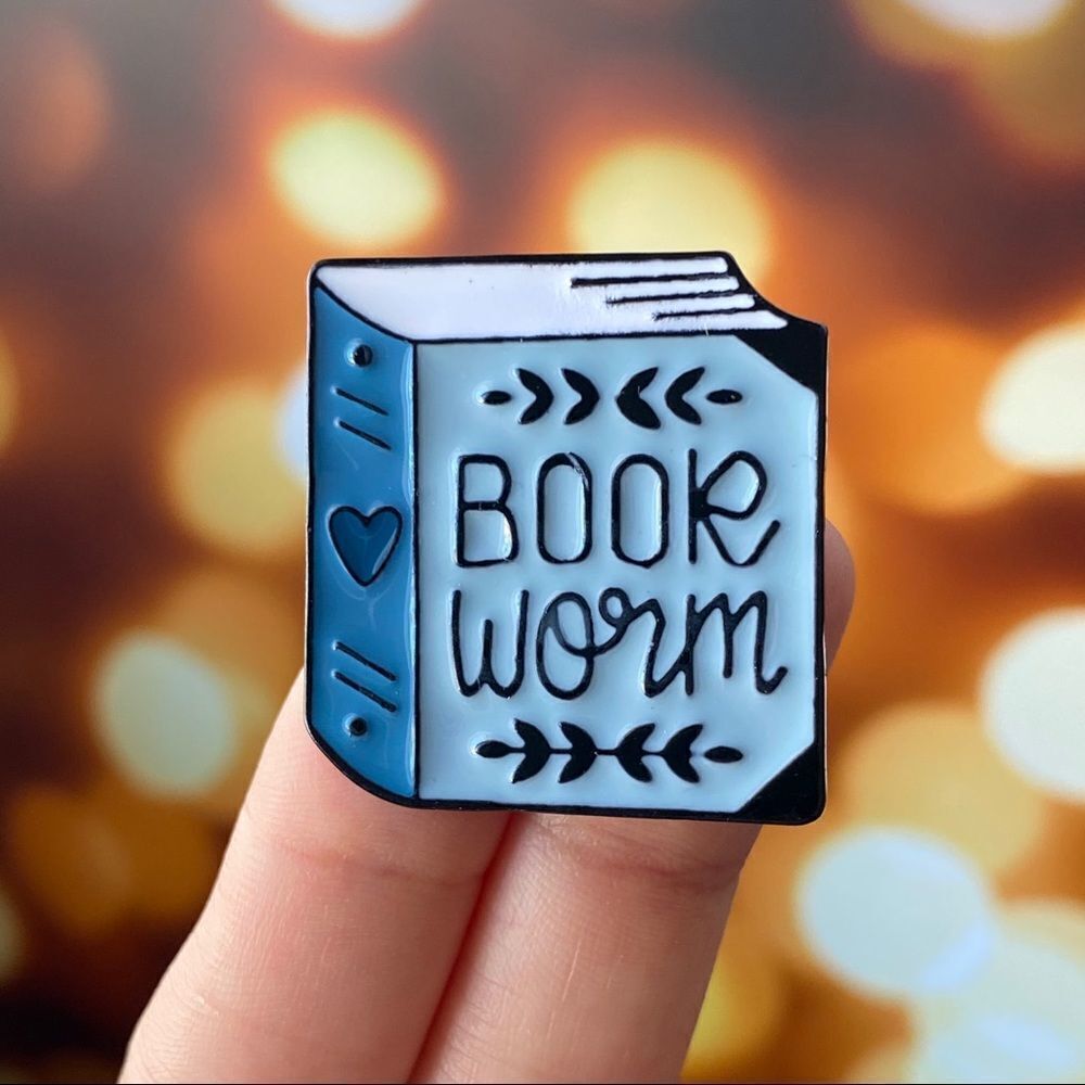 Bookworm Enamel Pin/ Brooch
